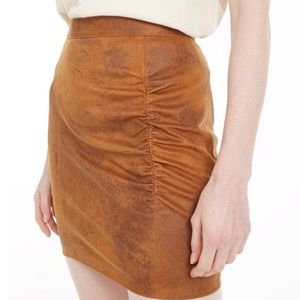 Free People Rumi Ruched Mini Skirt